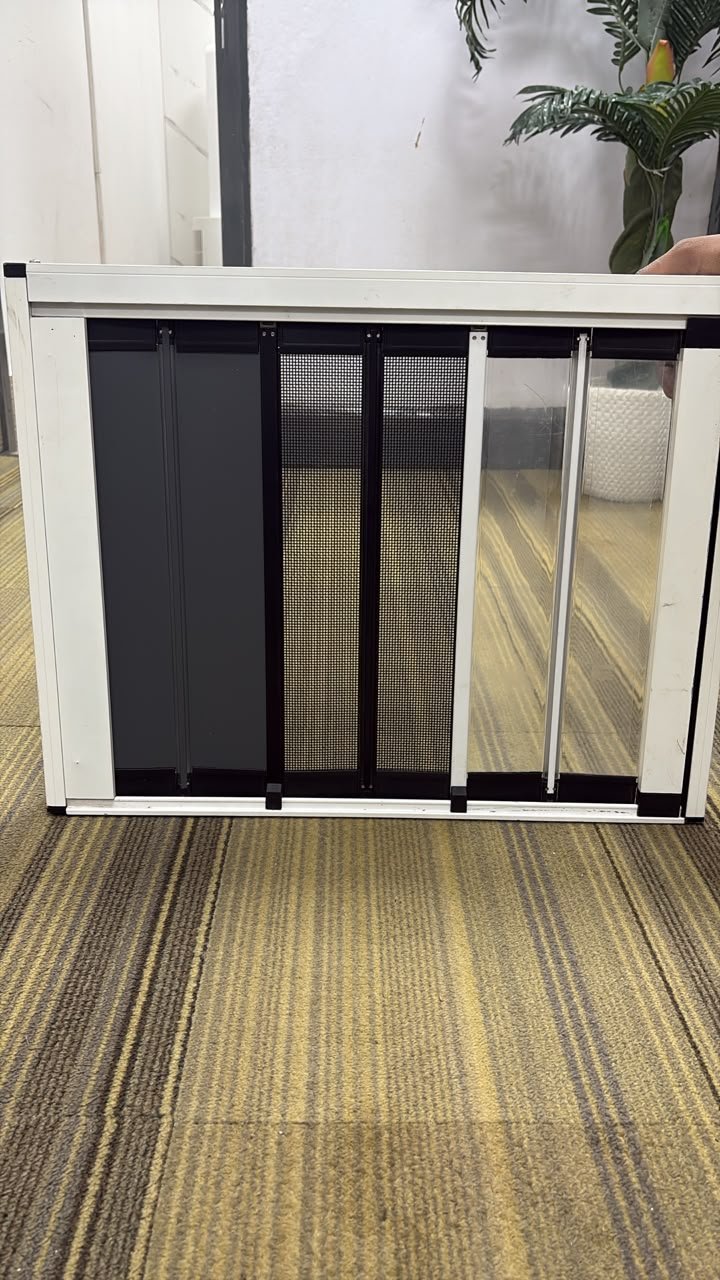 Modern partition panels in an interior space
